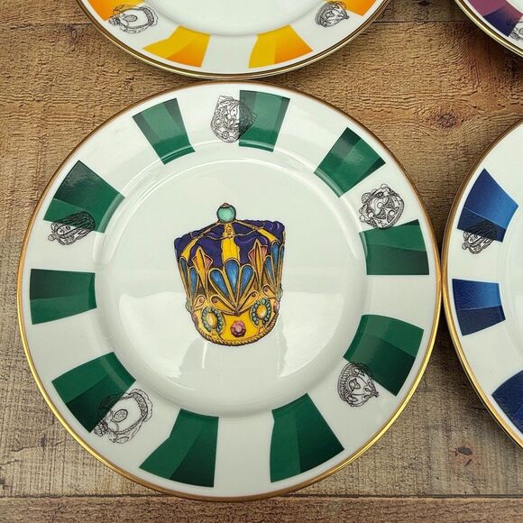 Vintage Neiman Marcus Royal Crown Set of 4 Dessert Plates Japan California 8.25 - Picture 2 of 9
